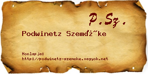 Podwinetz Szemőke névjegykártya
